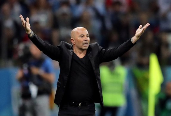 Quãng thời gian Sampaoli làm việc với "Albiceleste" chỉ kéo dài 13 tháng. Ảnh: CBS Sports.